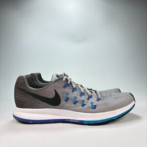 Nike Air Zoom Pegasus 33 Grey Blue Black Running Shoes 831352-004 Men's Size 12